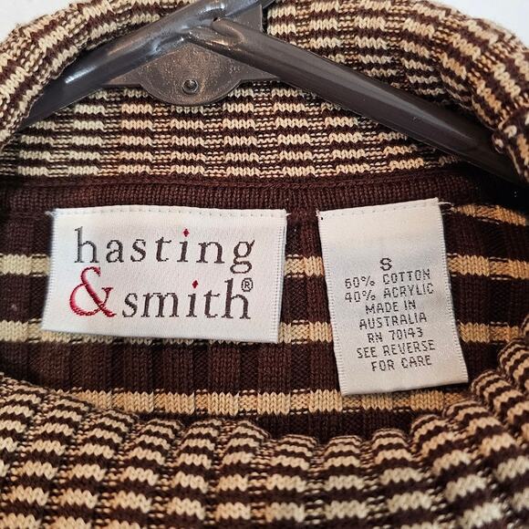 Hasting & Smith 2 Striped Turtlenecks Long Sleeve Sweater Sm Made in Australia - Picture 8 of 11